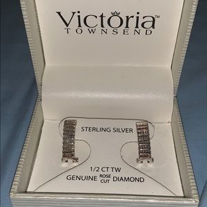 1/2 CT Rose Cut Diamond Earrings NWT